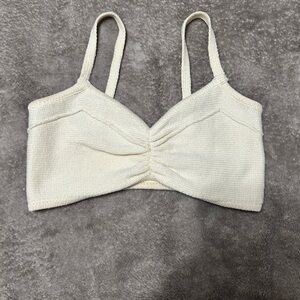 Zara Cream Knit Crop Top